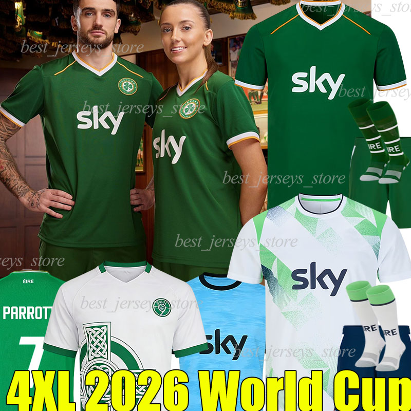 4XL 2026 Ireland PARROTT Soccer Jerseys World Cup 26/27 Irish IDAH KEANE AZAZ SCALES DOHERTY DUFFY men kids Kits socks sets national team football shirts goalkeeper