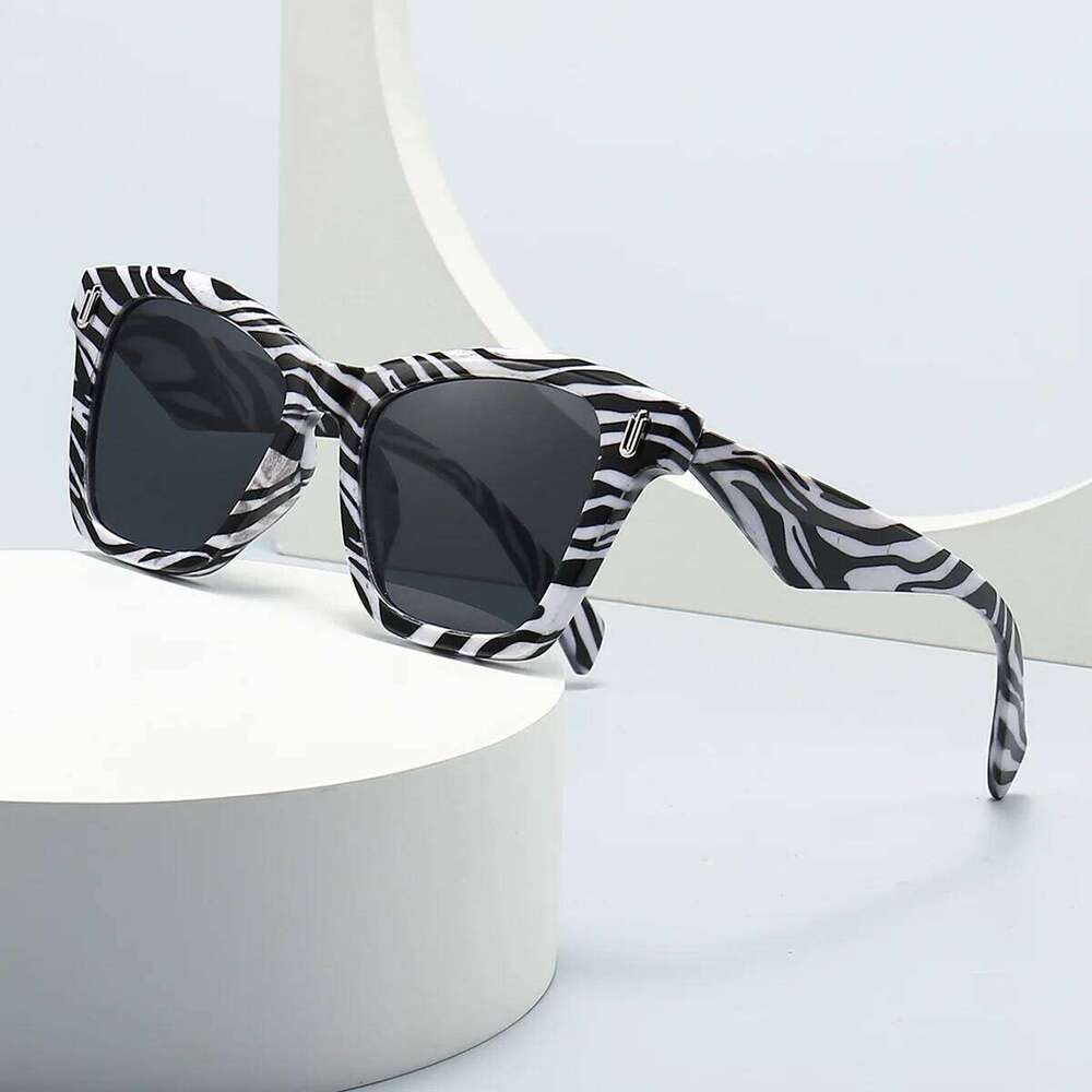Zebra Print Oversized Square Sunglasses Women Vintage Big Frame Unique Sun Glasses Female Luxury Brand Fashion Shades Gafas Sol Z260306