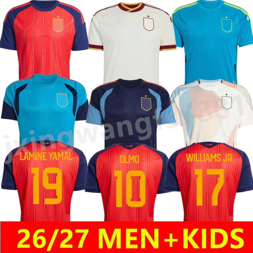2026 Spain soccer jerseys PEDRI Espana MORATA CARVAL 26/27 fans Player women football shirt kids kits OLMO FERRAN RODRIGO LaMiNe YAMAL