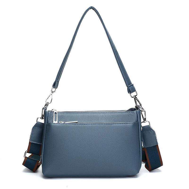Split Leather women's shoulder 2025 new Korean style simple and fashion crossbody High quality cowhide underarm bag XJ260306