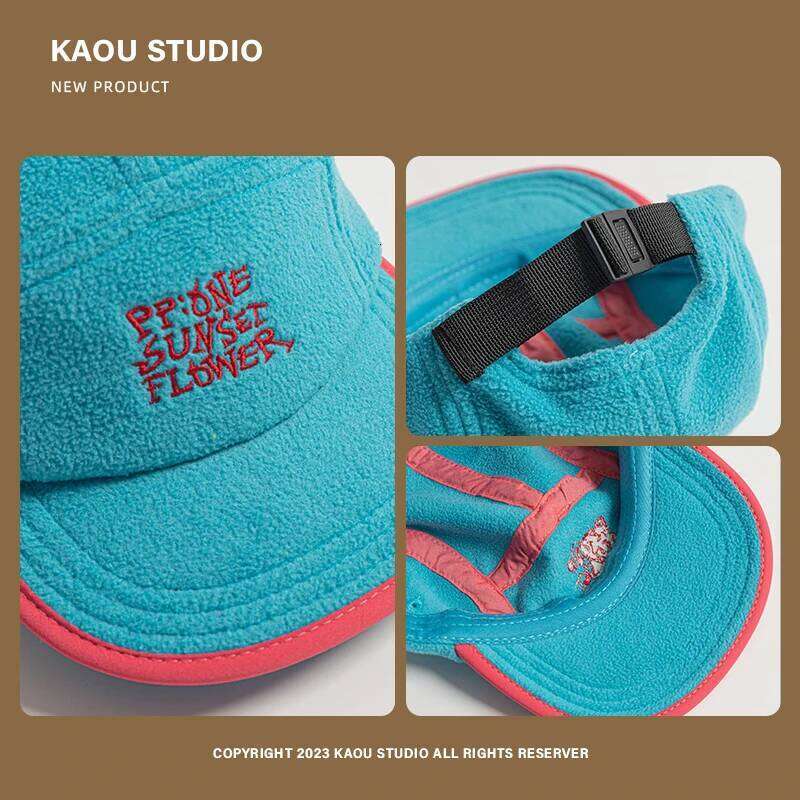 Flat brim niche baseball men's and women's retro fleece winter warm versatile cap Y260304