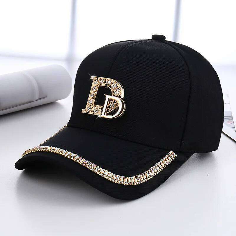 CNTANG 2024 Fashion Diamond D Letter Baseball Cap For Women Snapback Summer Outdoor Sun Protection Hat Autumn Casual Ladies Caps Y260304
