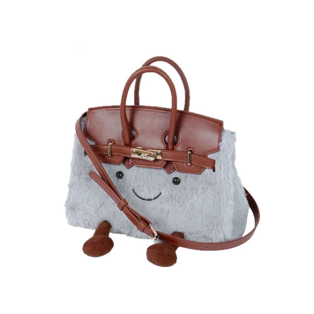 Cute plush messenger bag women's 2025 autumn and winter new cartoon fashion fluffy handbag XJ260306