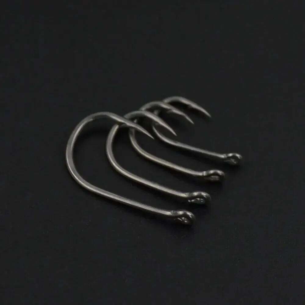 Hirisi 50Pcs Carp Fishing Barbed Hook High Carbon Steel Ring Eye Fishhook 8007 Size 2468 S260305 561