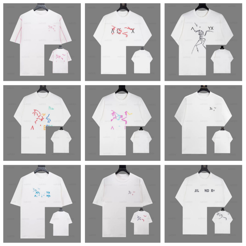 Arc T shirt Designer Women Mens T-Shirts Arc Tshirt T-Shirt High-Quality Bird Brand Short-Sleeved Double-Yarn Pure Cotton 2026 Senior tees