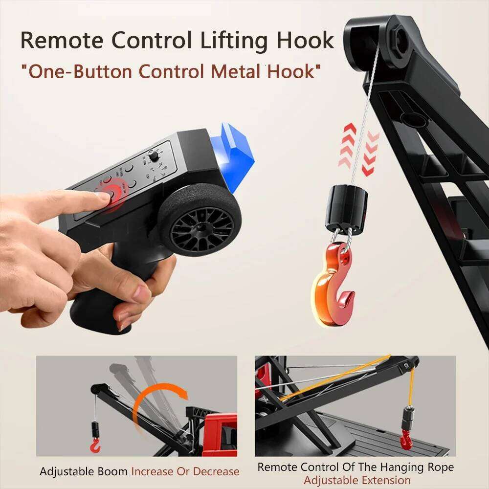 MN82T RC Crawler 1/12 2.4G 4WD Remote Control Off-road Pickup Simulation Crane Vehicle Electric Climbing Car Model Toys for Kids C260306