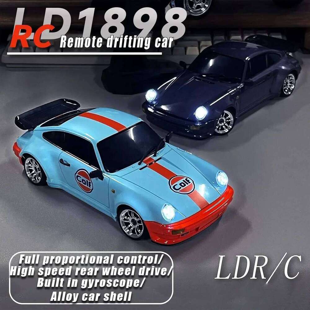 New LDRC LD1898 1/18 Professional RC Drift Remote Control Car Gt 911 High-Speed Racing Boy Cars Toy Children's Gifts C260306