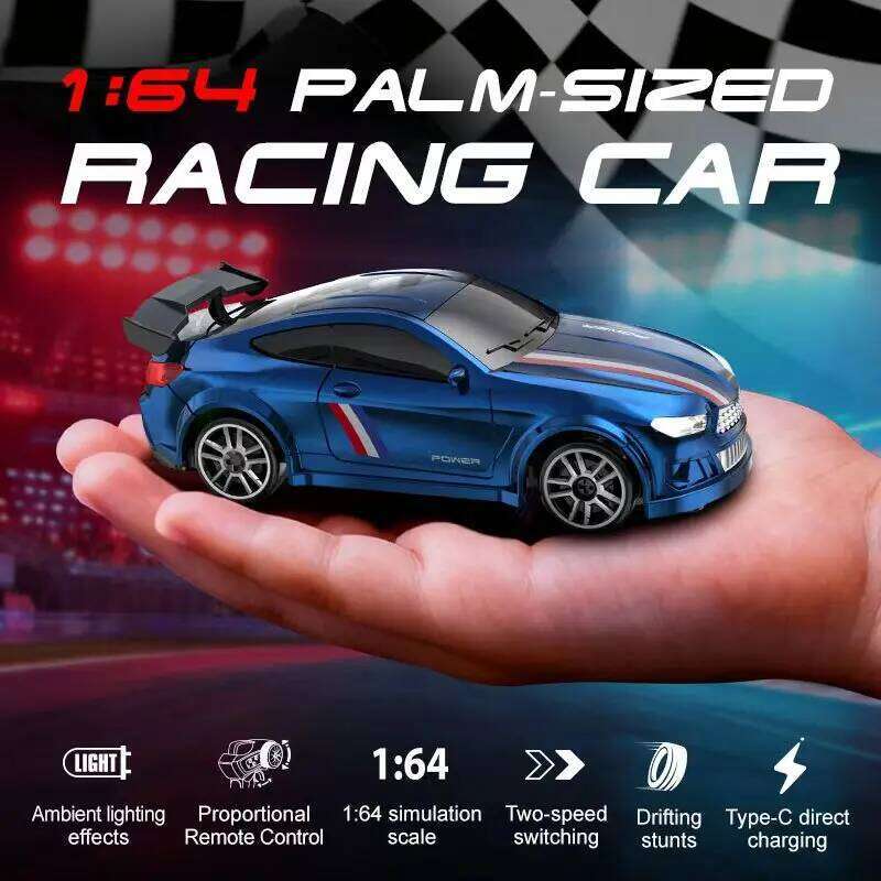 1:64 RC Mini Alloy High Car Off-Road Vehicle with 2.4G Remote Control,Dual Speed Transmission, LED Lights,Racing Truck Toy C260306