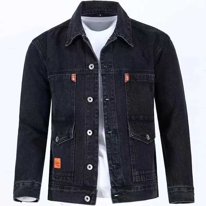 2023 Spring and Autumn New Fashion Trend Solid Color Denim Jacket Mens Casual Loose Comfortable Large Size Coat M260309