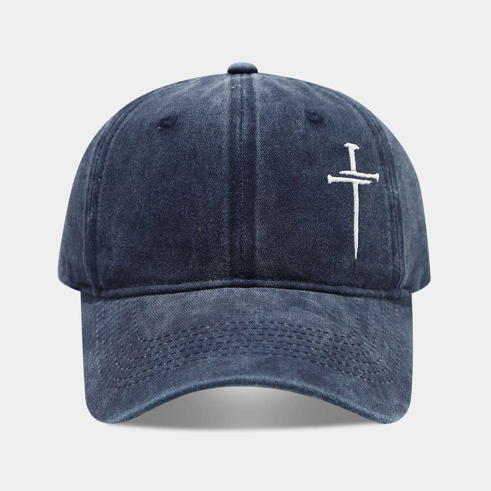 Cross-stitch hat for men/women Embroidered cross baseball cap Fun and adjustable Soft-top Accessory for City Walk & Coffee Date