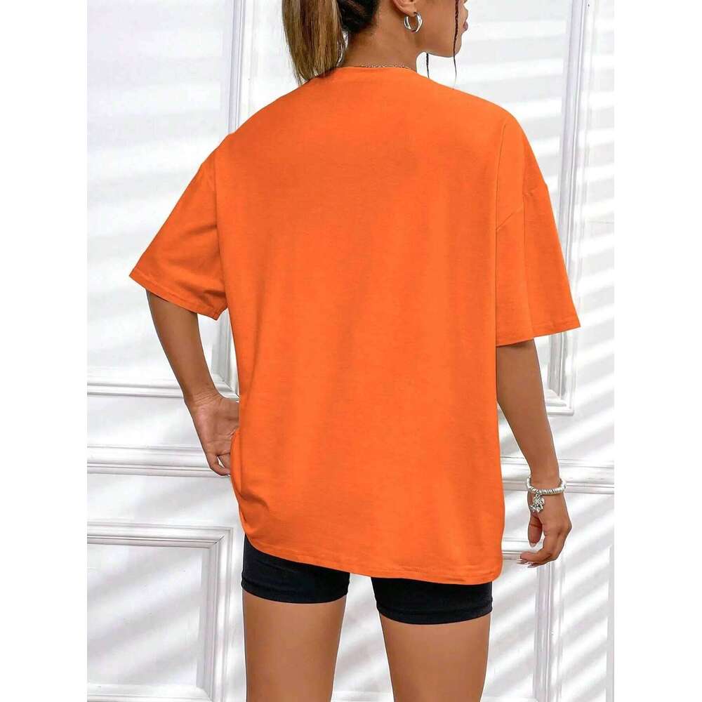 Simple Love Printed Womens T Shirts Summer Breathable Clothes Casual Fashion Short Sleeve Street Oversized All Match T-Shirts XJ260306