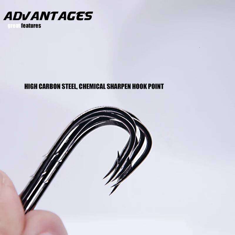 50pcs/lot Long Shank Hook For Fishing Live Double Bait Keeper Barbs High Carbon Steel With Anti-rust Fishhooks S260305