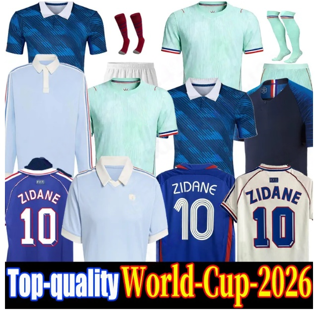 france jersey world cup 2026 French Soccer Jerseys 1998 2006 MBAPPE GIROUD DEMBELE EKITIKE Olise GRIEZMANN Kids Women retro Football tops Shirt maillot de foot
