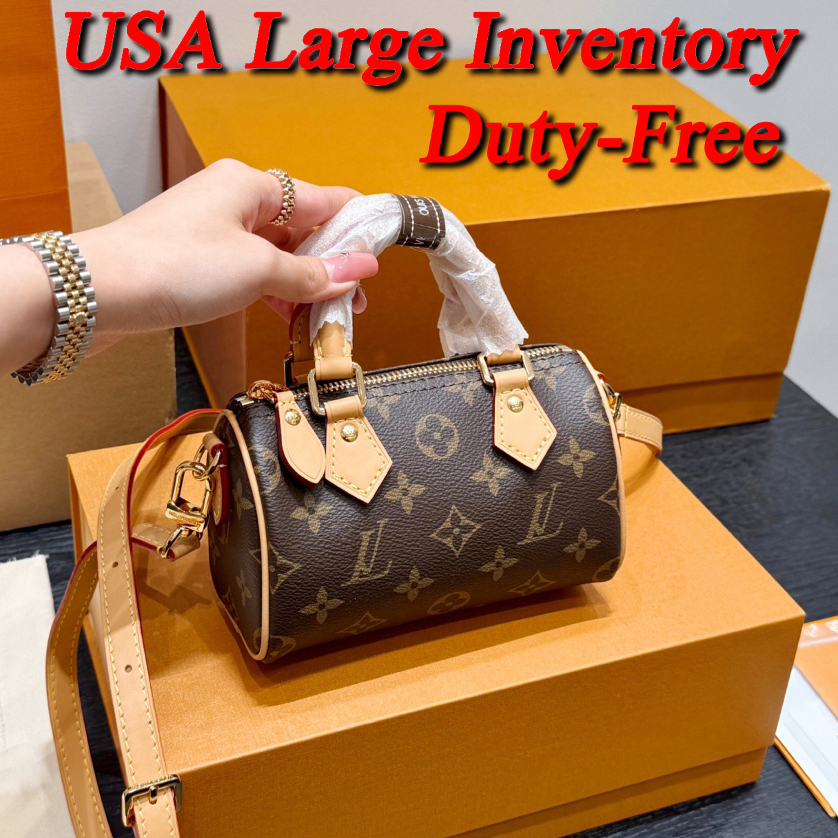 Nano Speedy Bag Designer Bags Nano Spdeddy Bag Fashion Ladies Genuine Leather Embossed Crossbody Old Flower Chain Handbags Luxury bag Letters Stripe Armpit Bag