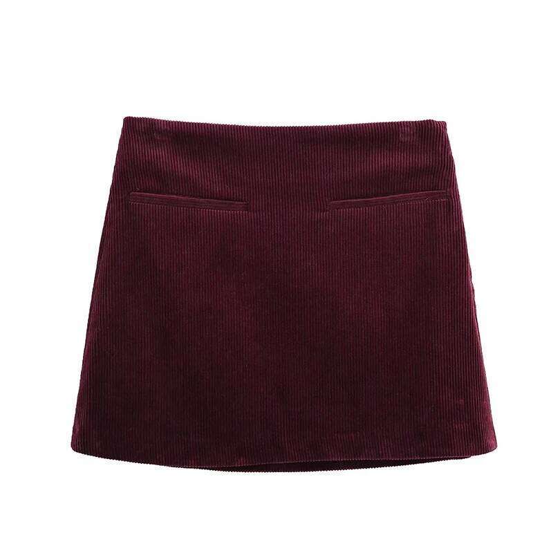 Willshela Women Fashion Solid Side Zipper A-Line Mini Skirt Vintage High Waist Female Chic Lady Skirts XJ260309