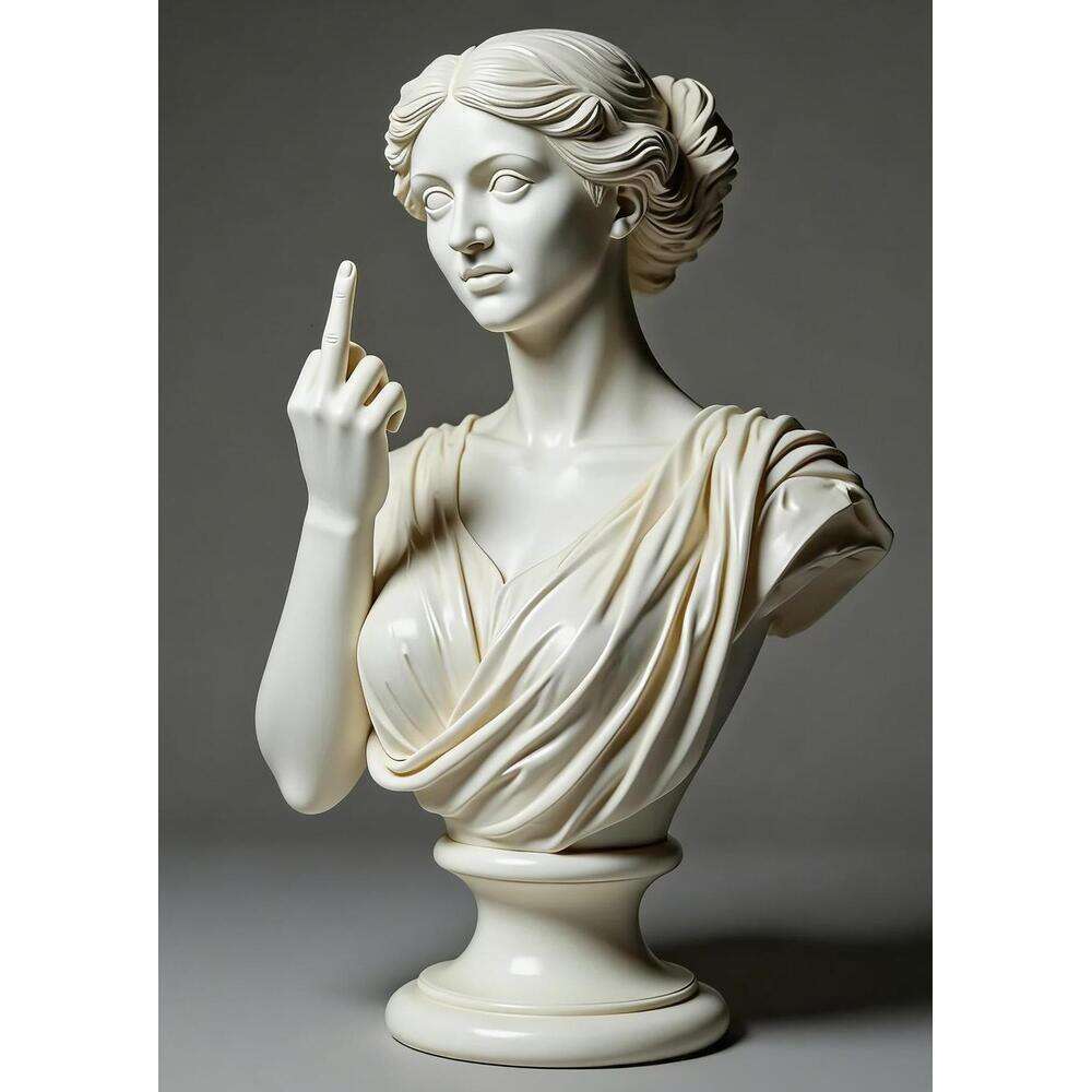 Unapologetic Venus Resin Figurine Middle Finger Statue Bold Feminist Art Home Decor Unique Gift for Women Desk Ornament