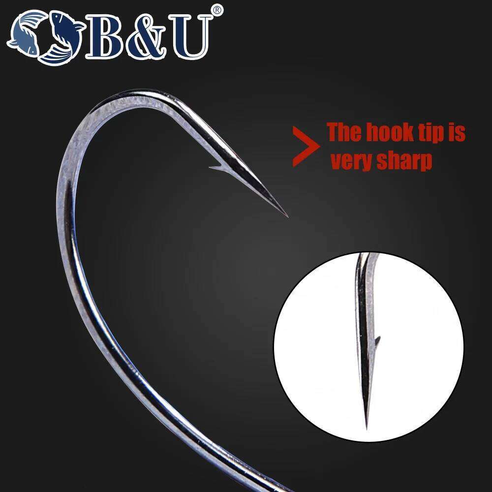 B&U Bass Swing Jig Head Crappie Lure Texas Rigs Fishing Gear Ned Offset Weedless Worm Jigheads Pesca S260305