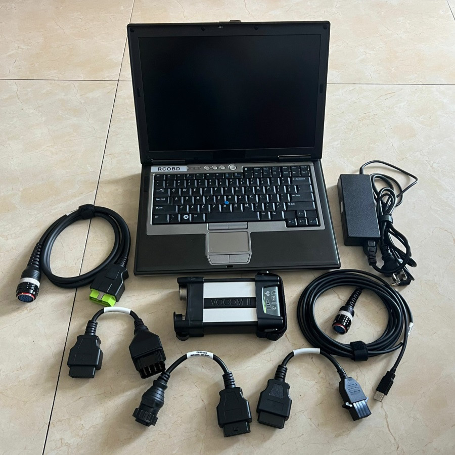 vocom 2 FOR Volvo Trucks Diagnostic Tool scanner Interface With Multi Languages LAPTOP D630 Ready to Use Interface Ptt 2.8.150 Developer Excavator Hea