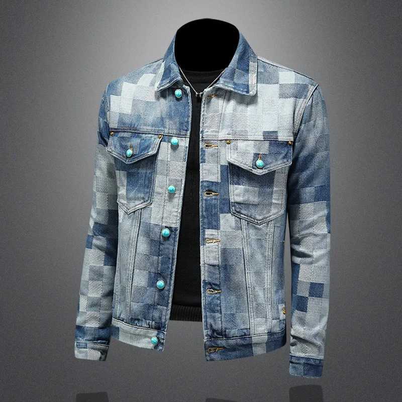 Mens Casual Cotton Denim Jacket 2026 Spring Autumn Youth Streetwear Retro Blue Color Jeans Cowboy Top Coat M260309