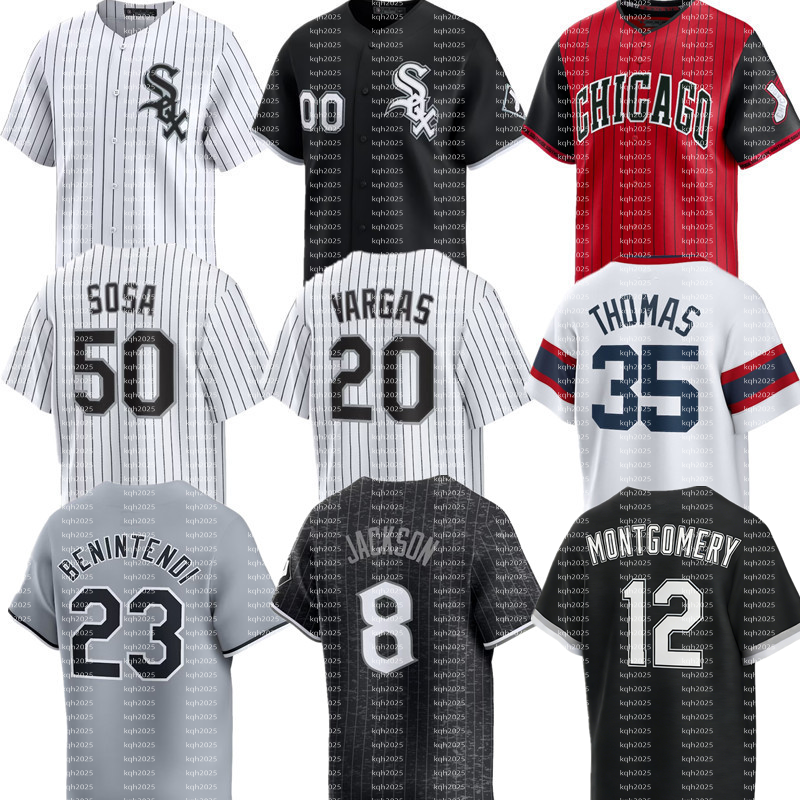 custom White Sox Baseball Jersey Munetaka Murakami Lenyn Sosa Andrew Benintendi Miguel Vargas Austin Hays Colson Montgomery Chase Meidroth Frank Thomas Bo Jackson