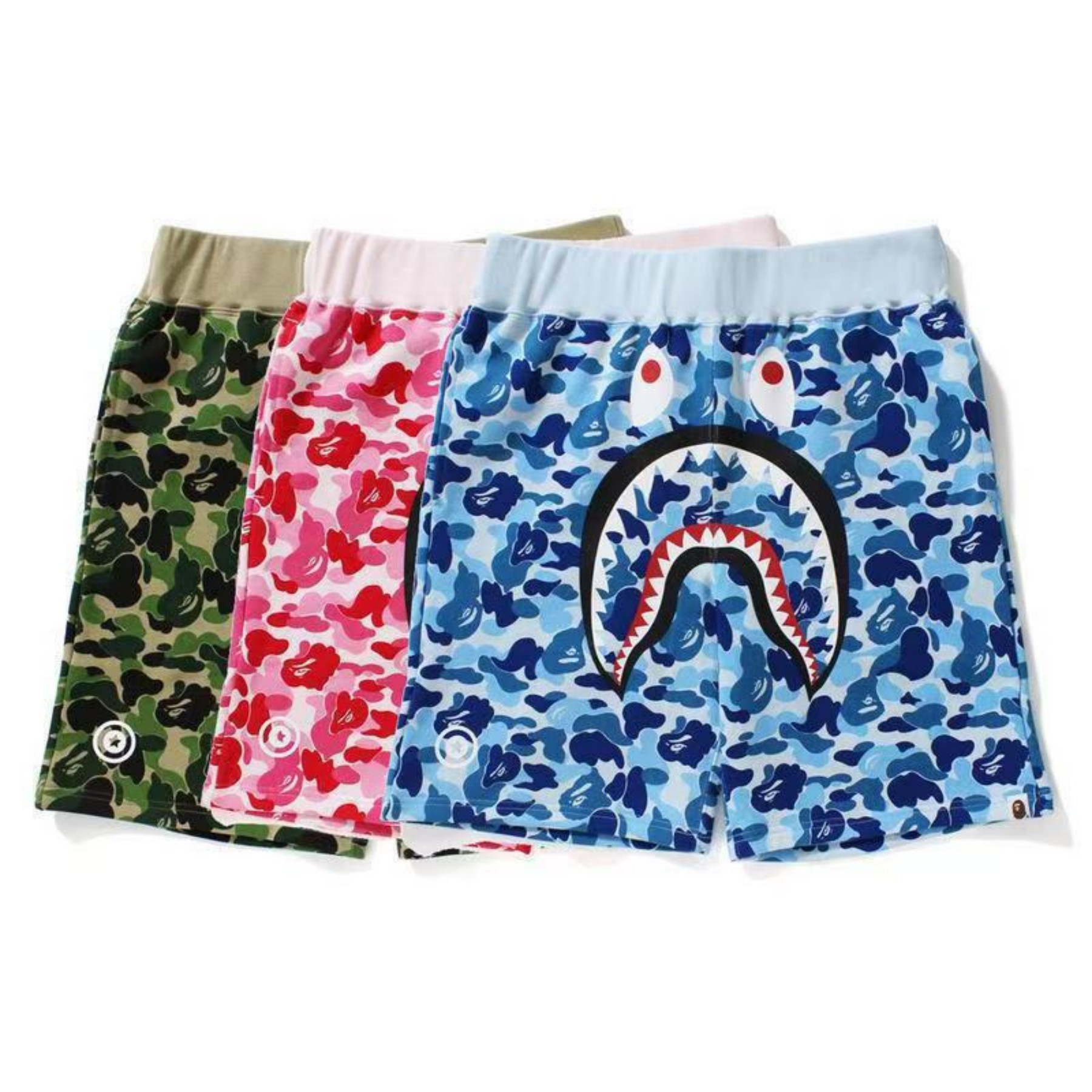 Fashion Men Shorts Designer Summer Beach Pants Shark Printing Camouflage Pattern Print Loose Streetwear t shirt