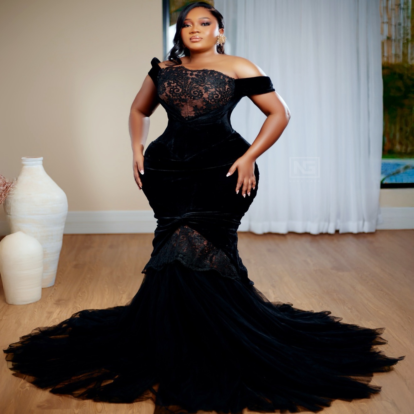 2K26 Black Prom Dress 2026 Mermaid Prom Dress Lace Velvet Tulle Strapless Evening Dresses Birthday Party Formal Receiption Gowns Dresses ZJ078
