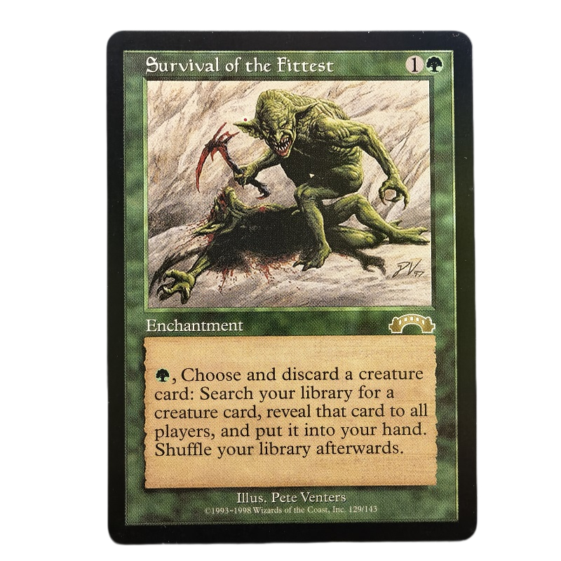 Survival Proxy Card - Green Enchantment Creature Tutor for EDH Cube Unbranded Art Print for Sleeves Binders Non Tournament Use Only
