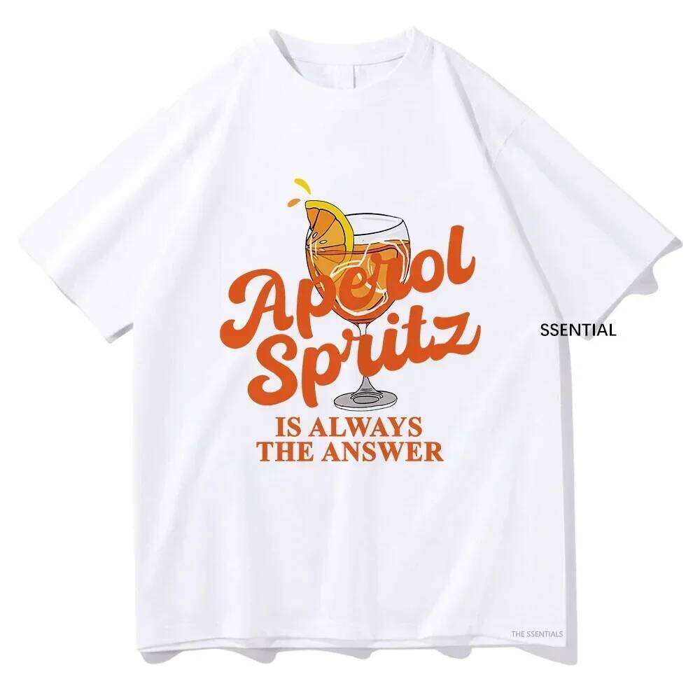 Summer Clothing Harajuku Vintage Tops Streetwear Aperol Spritz Is Always The Answer Tshirt Funny Aesthetic Clothes XJ260306