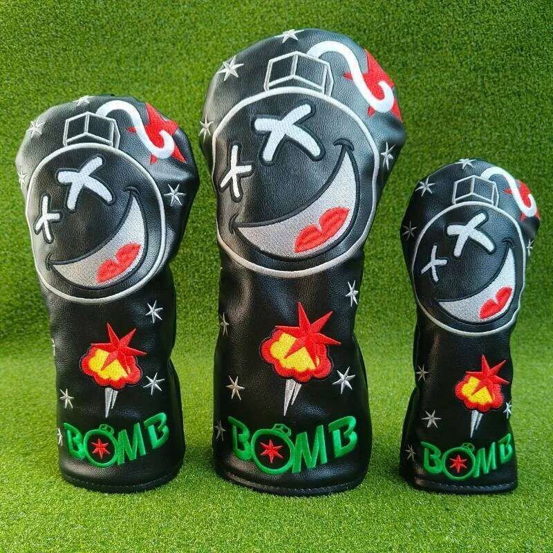 Golf cover, durable protective cover with smile pattern design, accessories, better protecting the golf club 26W0309