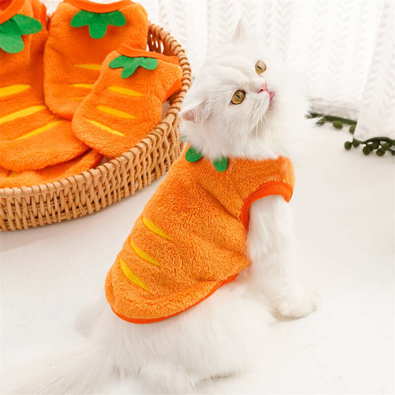 Famous brand Pet Dog Winter Carrot Puppy Clothes for Teddy Bichon Corgi Pomeranian Apparel Cat Supplies Wholesale pupakaIK