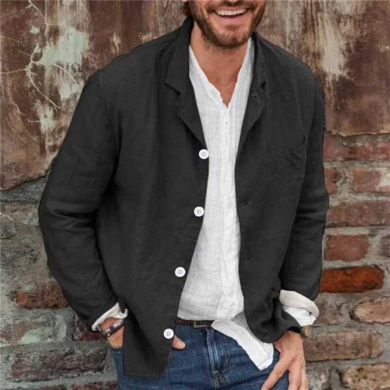 New Loose Casual Suit Mens Fashion Jacket Long Sleeve Casual Shirt M260309