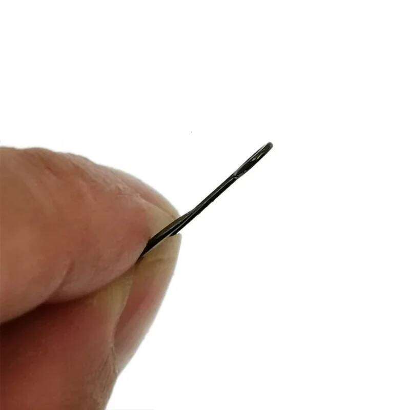 12pcs/lot Size 4#-12# for Fishing Lure Replacement Single Fish Bait Inline Hook Big Eye High Carbon Steel Tackle S260305