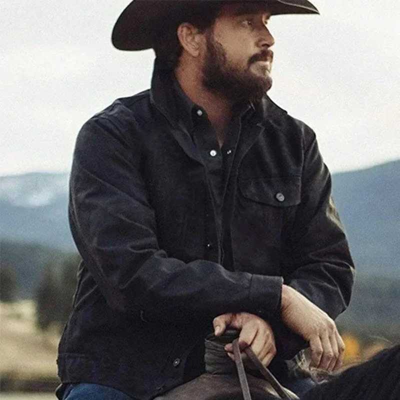 Black Cotton Jacket Mens Jean Jacket 5XL Cotton Denim Autumn Winter Jacket Male Jean Coats Men Cowboy Jackets M260309