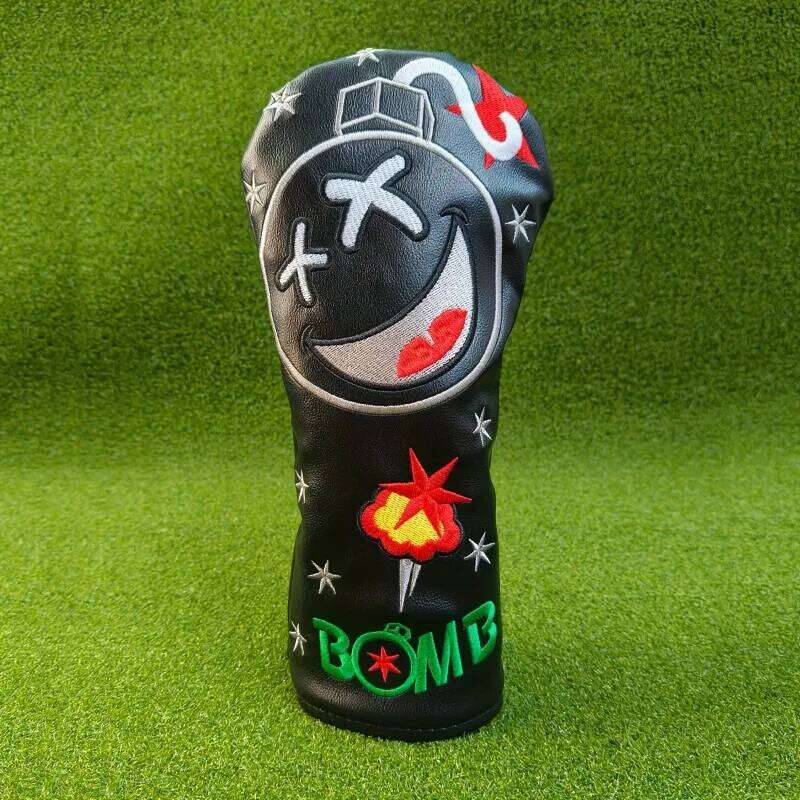 Golf cover, durable protective cover with smile pattern design, accessories, better protecting the golf club 26W0309