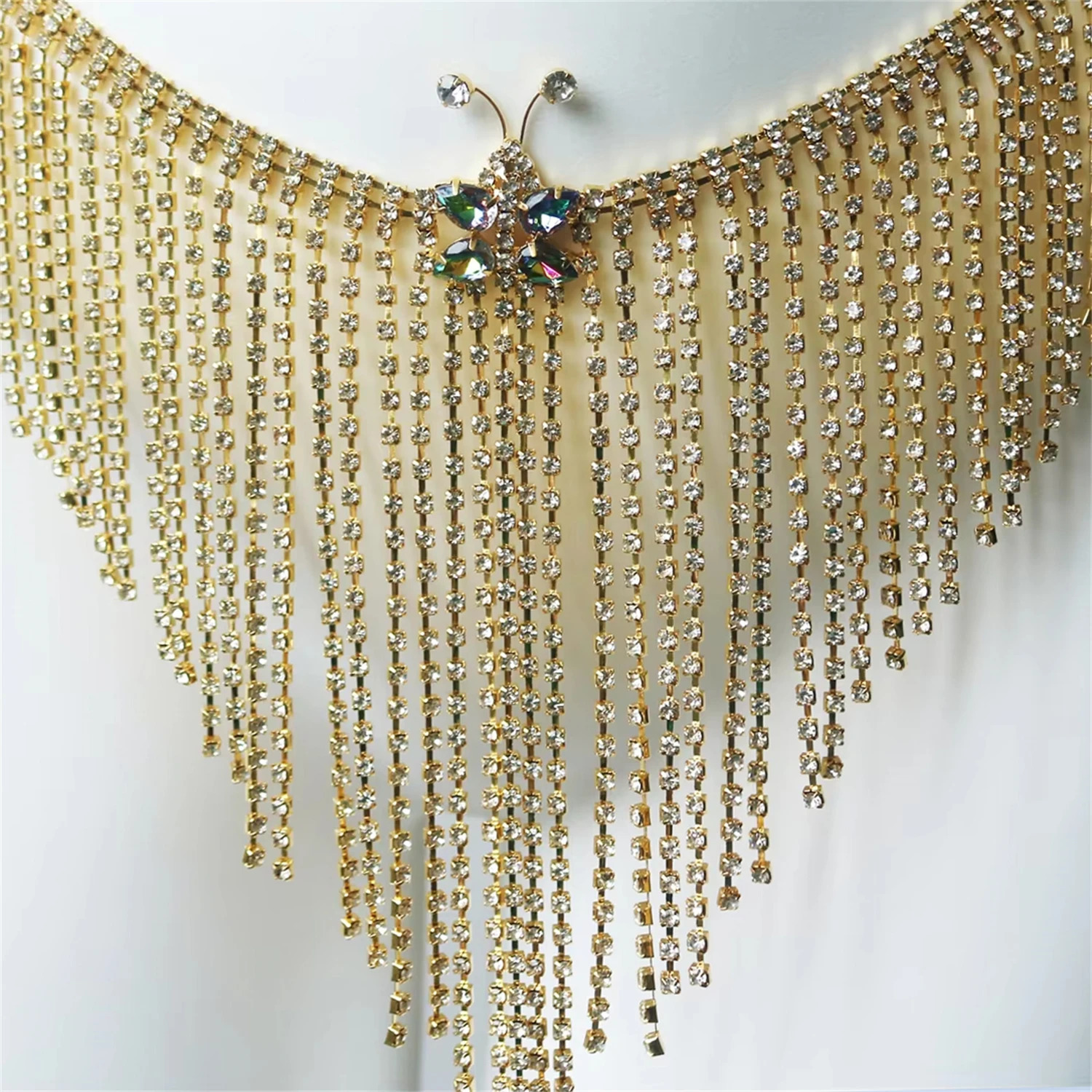 Gold Sparkling Tassel Crystal Waist Chain Womens Fashion Nightclub Party Bikini Ball Underwear Wearing Body Accessories 260306