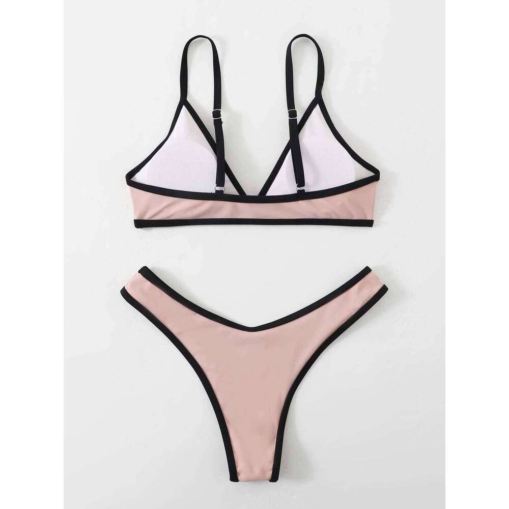 2025 New Patchwork Bikini Sets Swimsuit For Women Sexy Swimwear Female Two Pieces Bathing Beachwear Swimming Suit Swim XJ260206