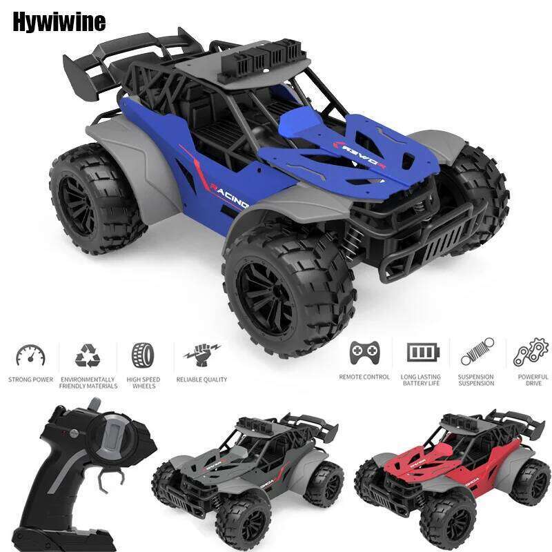 Rc Racing with Light 20KM/H 2.4G High-Speed Remote Control Car Vehicle Pickup Truck Off-Road Climbing RC Toys for Kids Gift C260306