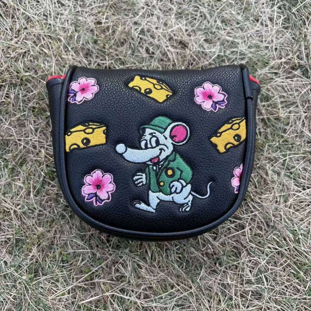 Vermilion Bird Putter Headcover, Thickened Waterproof PU Leather with Anti-Shock Design, Delicate Embroidery for Men &Women 26Y0309