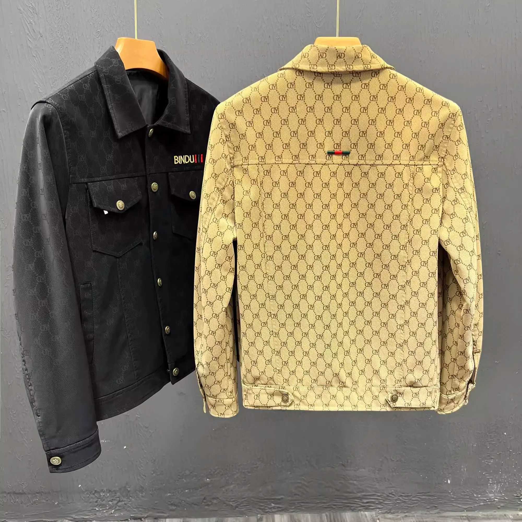 New mens lapel jacket spring and autumn versatile trendy brand casual long-sleeved jacket fashion ruffian handsome clothes M260309