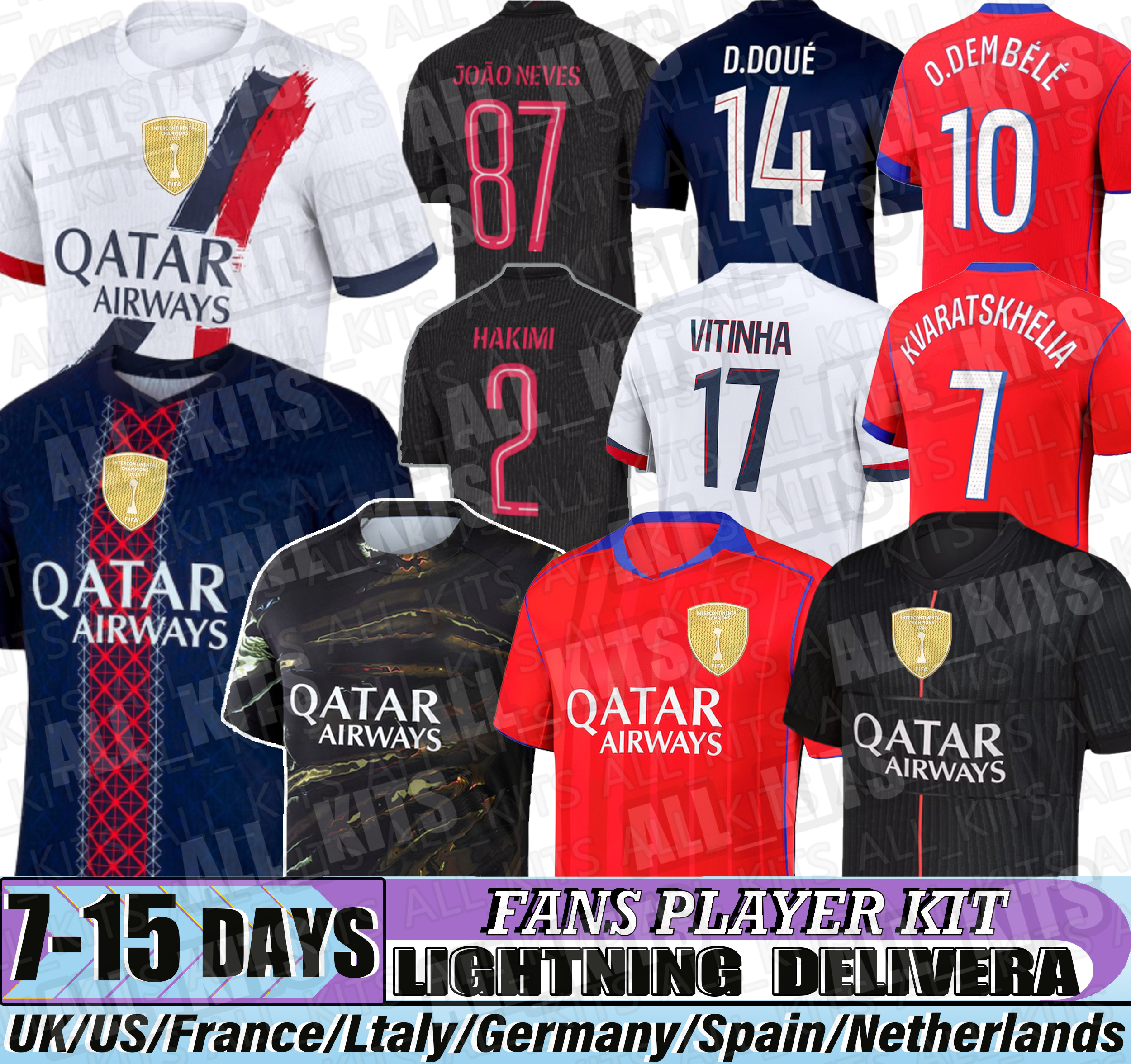psges jersey 25 26 Ousmane Dembele Khvicha Kvaratskhelia Football Shirt GonCalo Ramos Gianluigi Donnarumma Soccer Jersey paris st germain jersey men 4XL kids kit