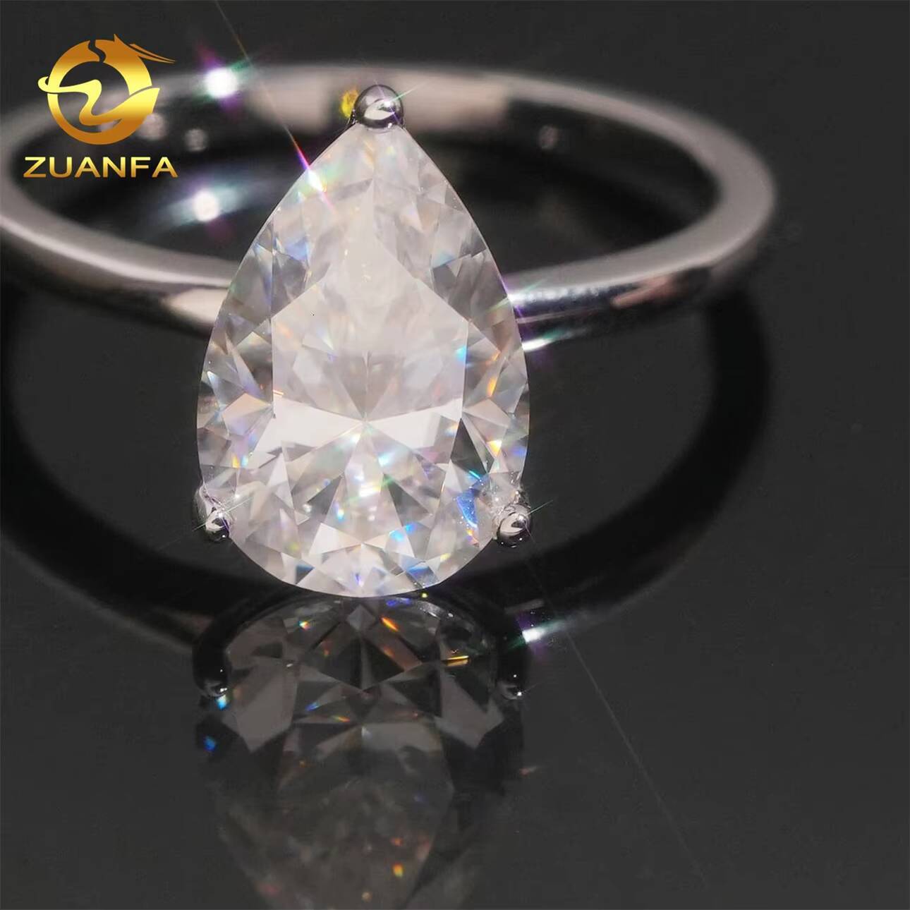 Fine Jewelry Custom GRA Certificated VVS Moissanite Sterling Silver 925 Luxury Wedding Ring Engagement Ring Moissanite for Women