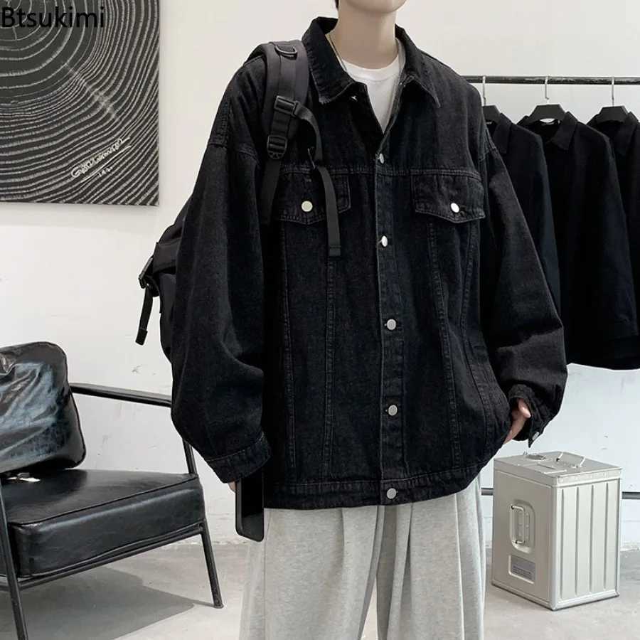 New Mens Vintage Denim Jackets Spring Autumn Handsome Loose Casual Workwear Jacket Fashion High Street Classic Jean Coats Male M260309