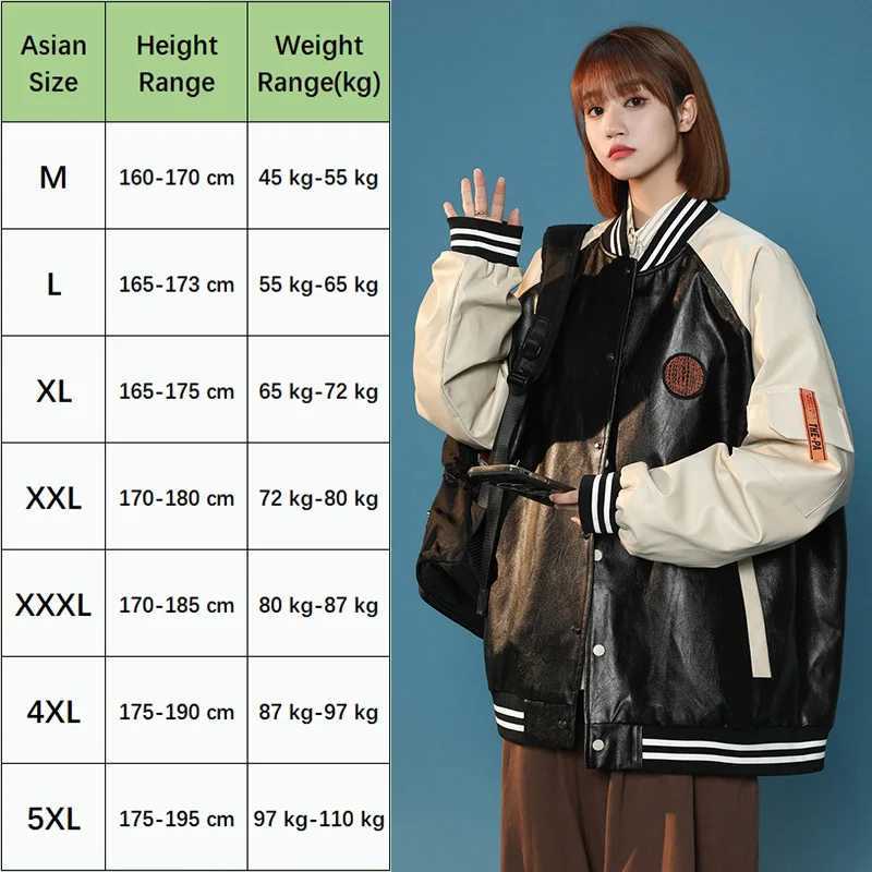 Couple Jacket Bomber Jackets American Woman Outerwear High Street Embroidered PU Leather Jacket Mens Loose Match Baseball Coat M260309
