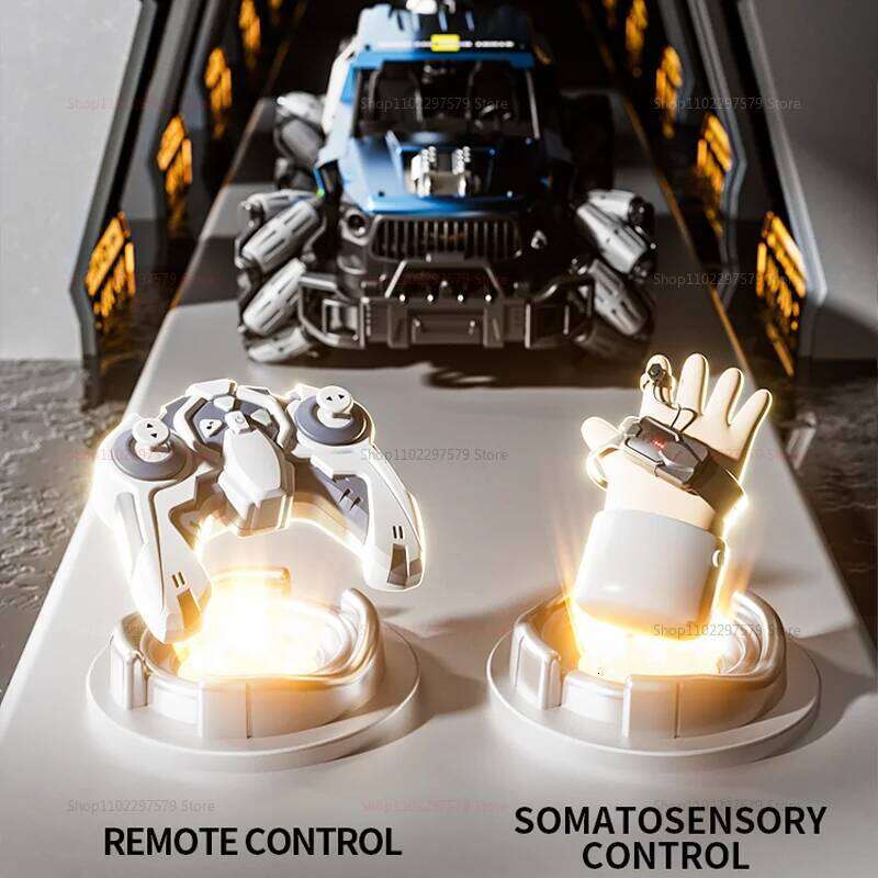 Y3 4WD Alloy Off-Road RC with Lights Drift Gesture Remote Control Toy Car for Kid Boy Christmas Gift Indoor Outdoor C260306