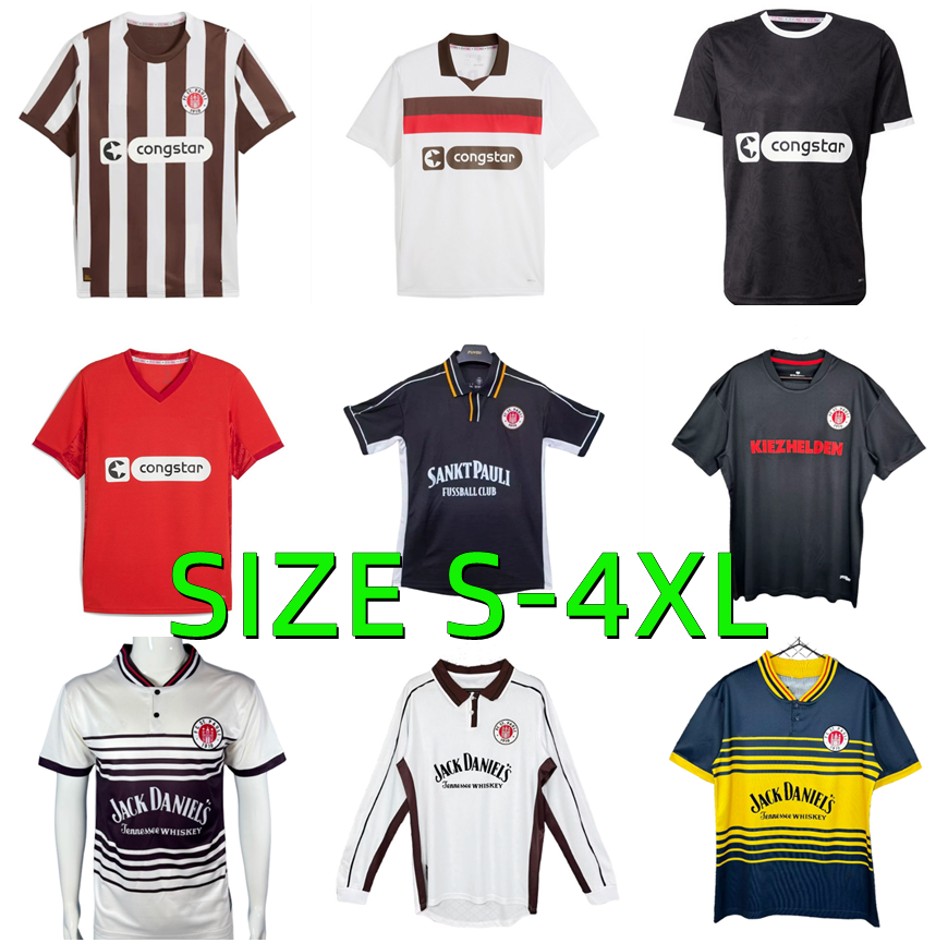 25 26 ST Pauli Soccer Jersey GUILAVOGUI EGGESTEIN SAAD 2025 2026 AFOLAYAN BOUKHALFA SMITH WEIBHAUPT SALIAKAS 1997 1998 1999 2000 Retro 97 98 99 00 13 14 Football Shirts