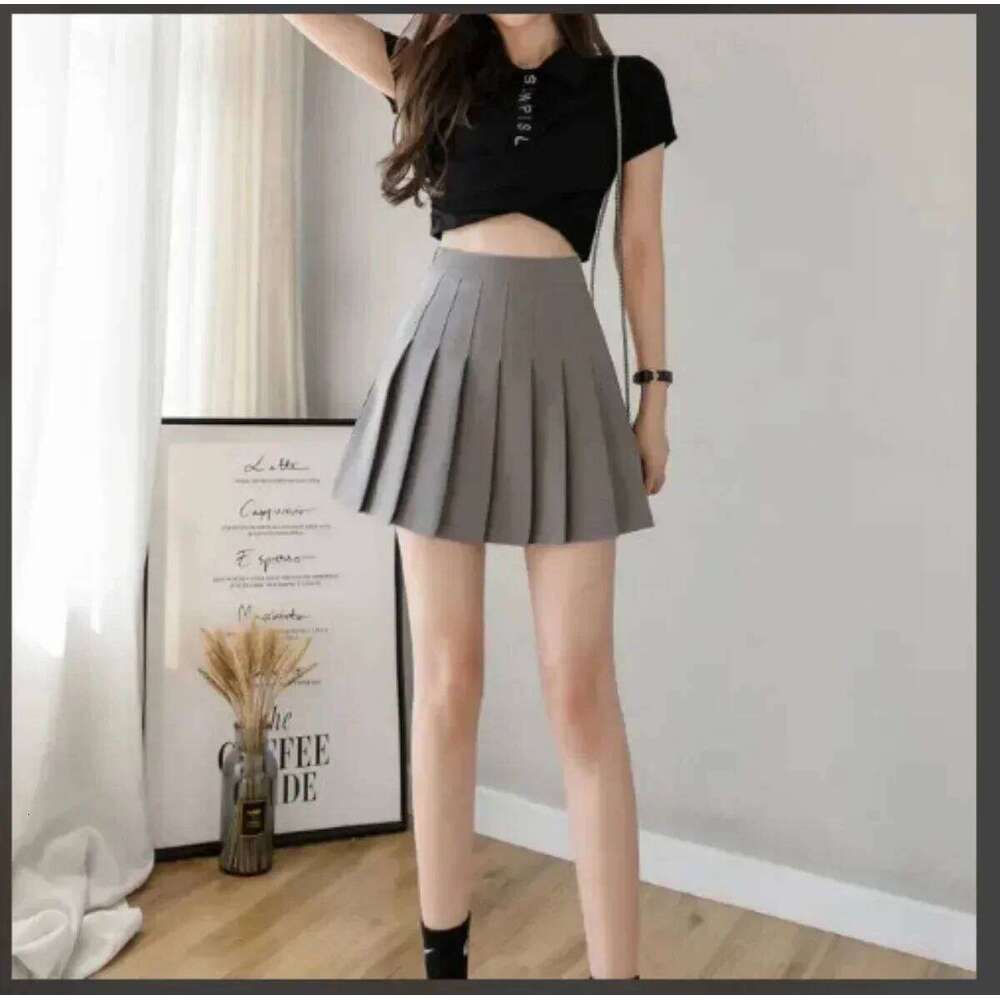 2025 Summer New Women Fashionable High Waist Short Sexy and Skinny Casual Tennis Golf Solid Color pleated Skirt XJ260309