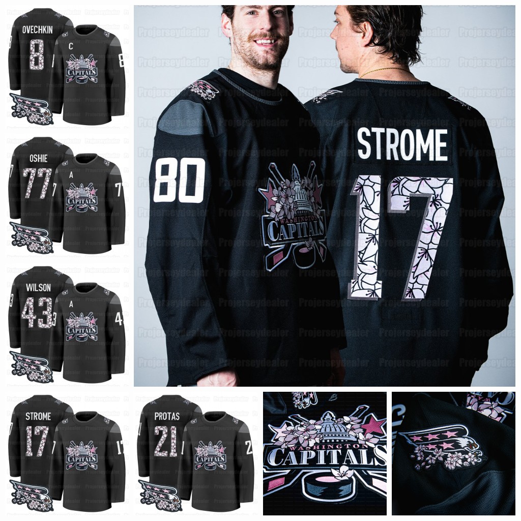 Capital 8 Alex Ovechkin 2026 Cherry Bloom Jerseys T.J. Oshie Wilsons Logan Thompson Cole Hutson Pierre-Luc Dubois Pacioretty McMichael Nicklas Backstrom Jakub Vrana