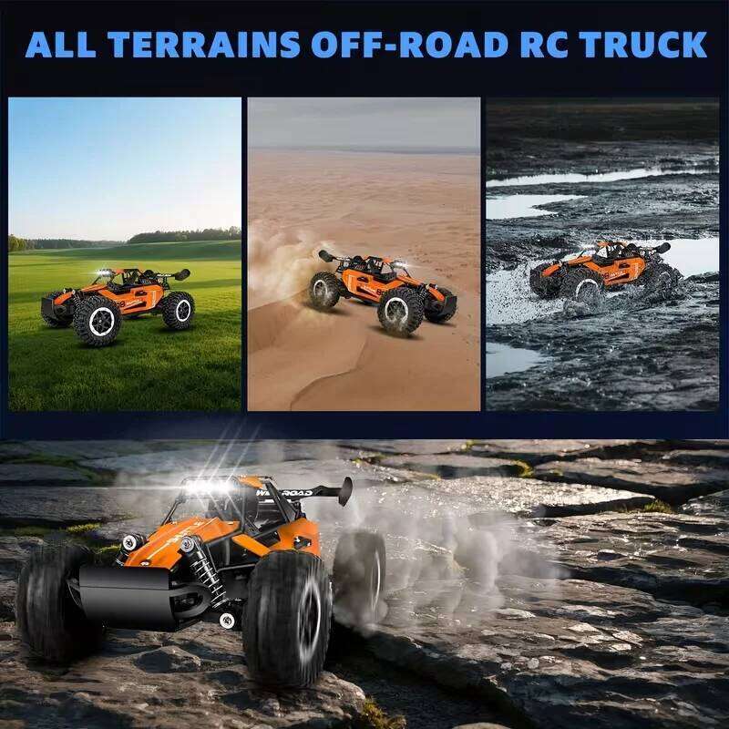 DK087 Off-Road All Terrain Truck 20KM/H 2WD Remote Control Car 1:16 Metal Shell LED Headlights Hobby RC Vehicle Toy Gifts C260306