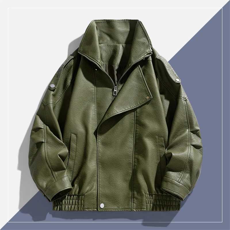 Autumn Winter New Outdoor Handsome Windproof Breathable Leather Jacket Comfortable Multi functional Trendy Jacket M260309