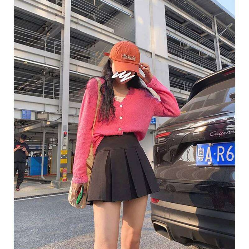 MEXZT Y2K Mini Skirts Women Harajuku Streetwear Black Pleated Korean Fashion School Uniform Kawaii High Waist A Line Skirt XJ260309